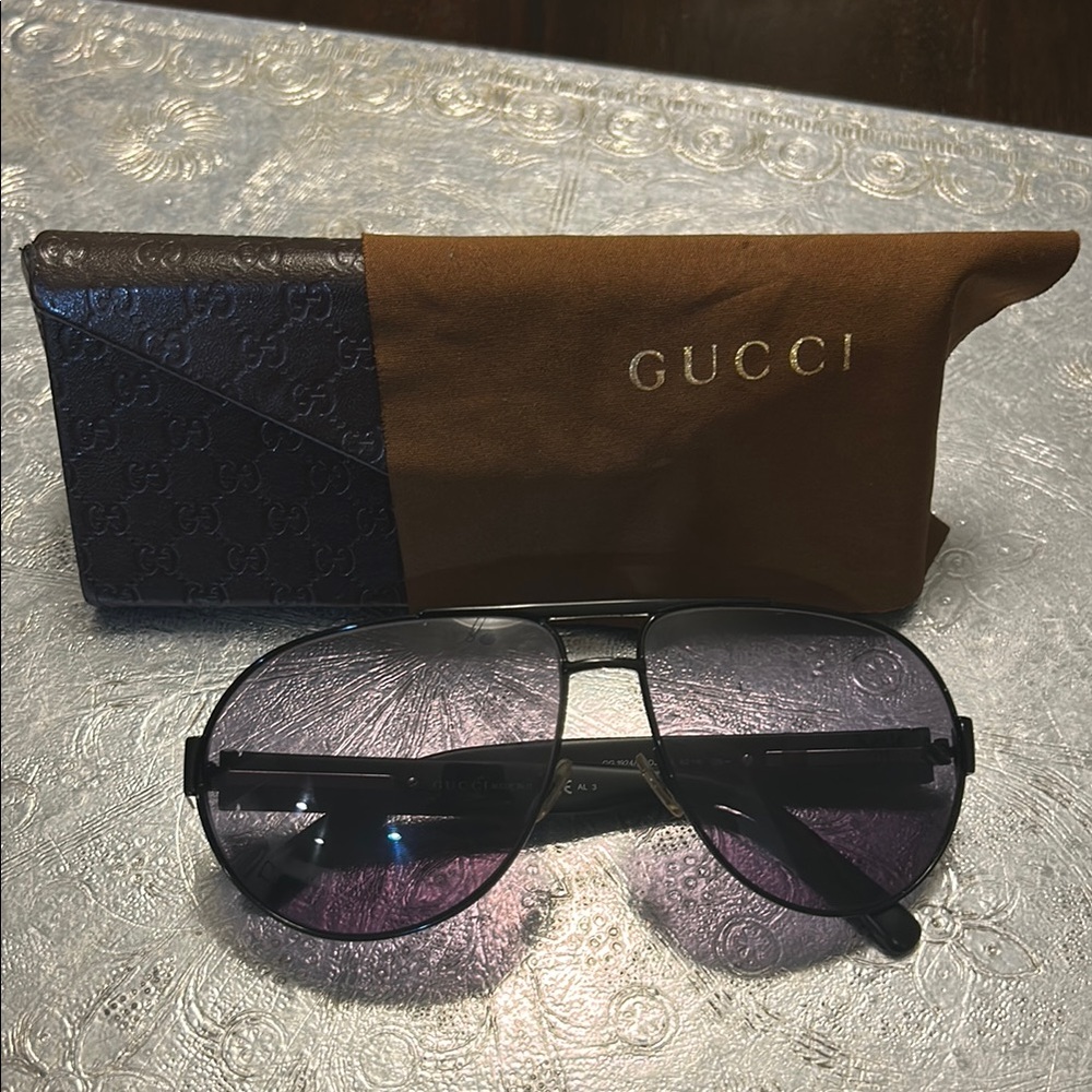 Gucci GG 1924/S Black Aviator Sunglasses
